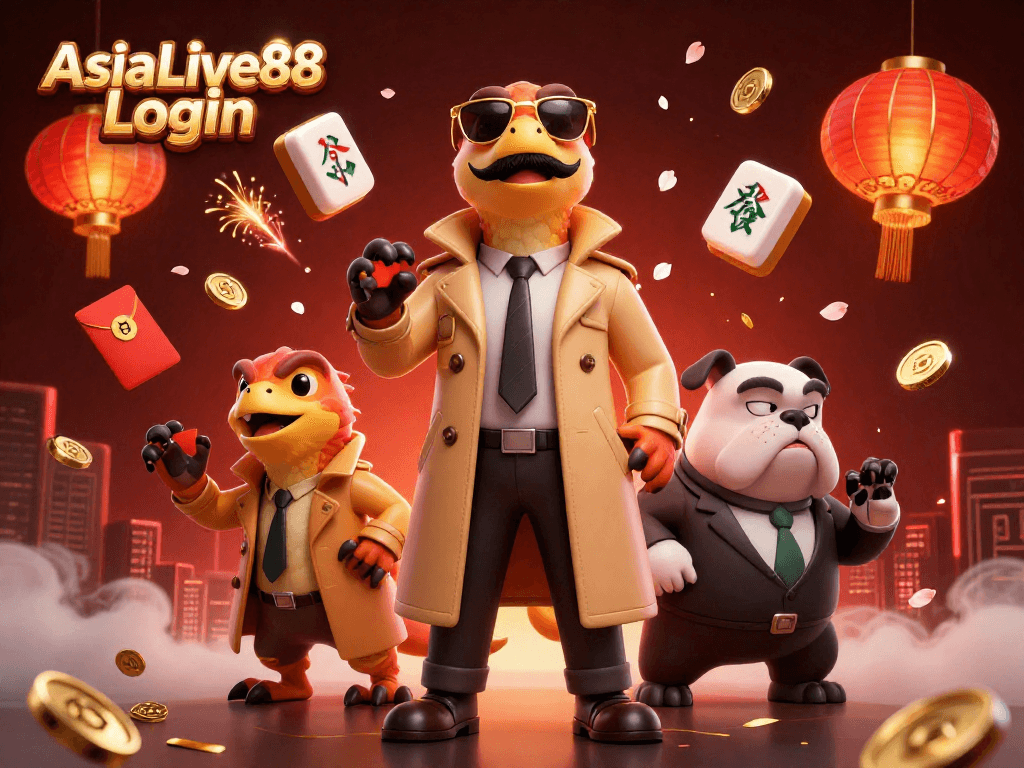 Experience the excitement of AsiaLive88 Login as three raptors cleverly disguise themselves to enter a casino