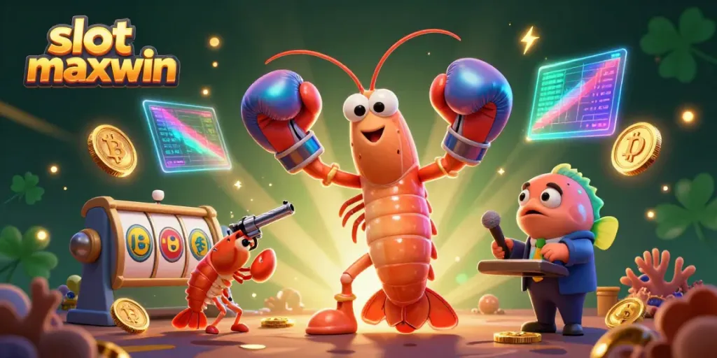Experience the thrill of slot maxwin with vibrant characters and dynamic casino elements.