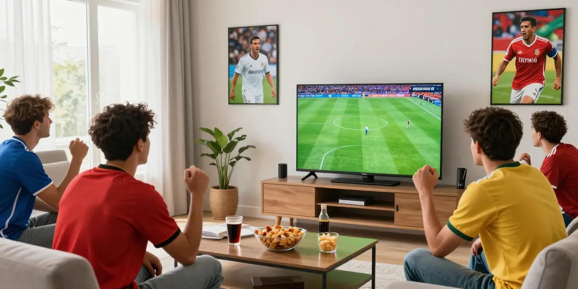 Xoilactv live soccer match viewing party with friends in a cozy atmosphere.