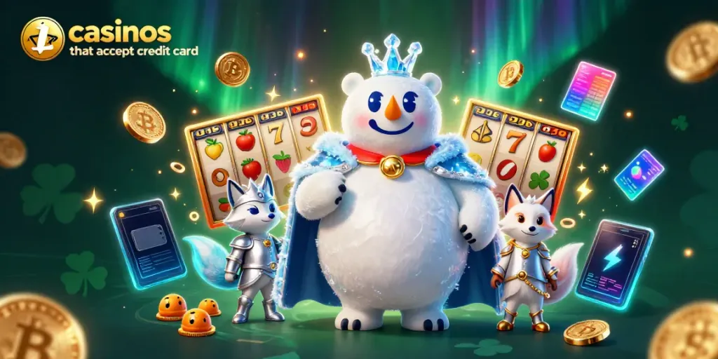 Engage with thrilling slot action at casinos that accept credit card featuring iconic symbols and digital assets.