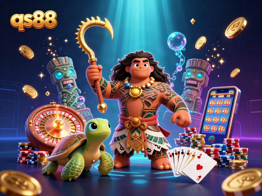 Experience thrilling gameplay and excitement with qs88's immersive casino illustration featuring dynamic gaming elements.