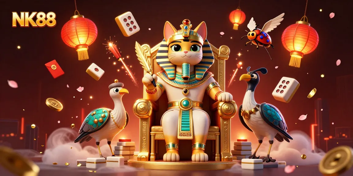 Experience thrilling gameplay at NK88 with a dazzling 3D casino scene featuring vibrant elements.