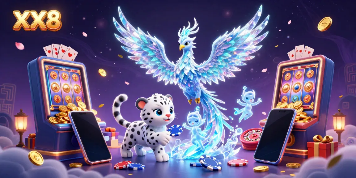 Experience the magic of XX8 online casino with vibrant characters and dynamic gaming elements.