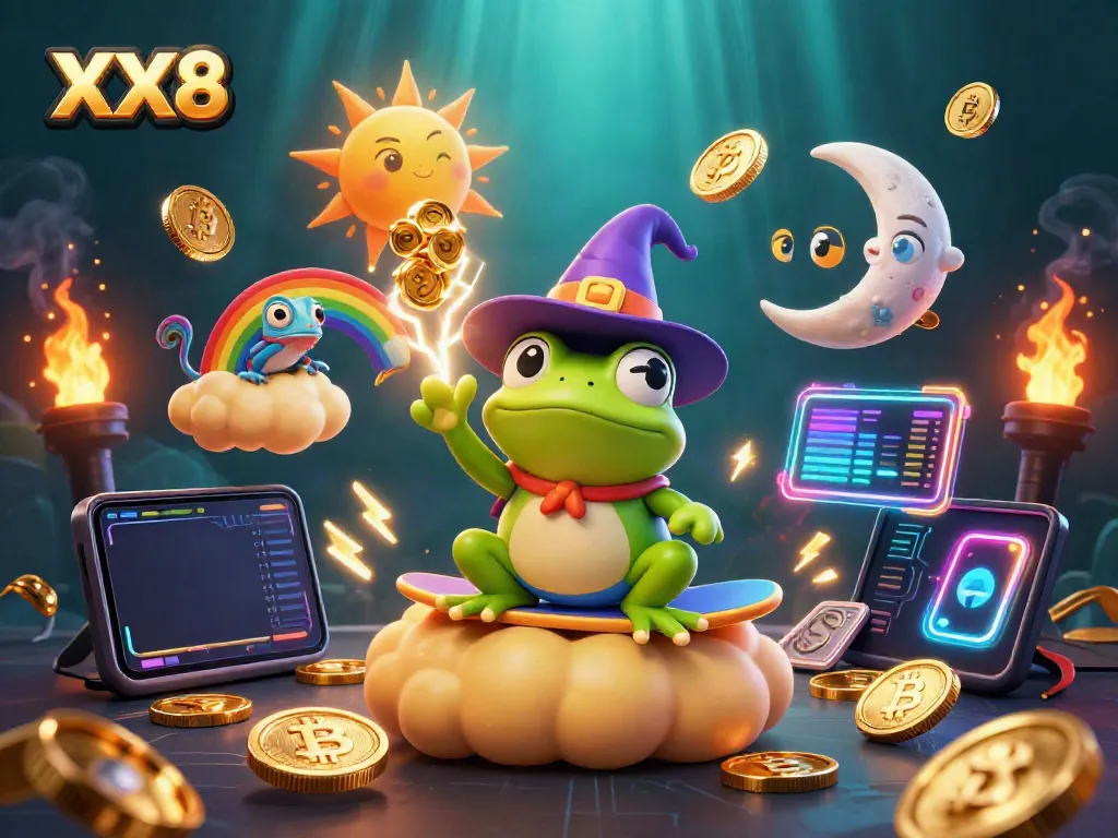Experience the excitement of XX8 casino with vivid characters and dynamic gambling elements.