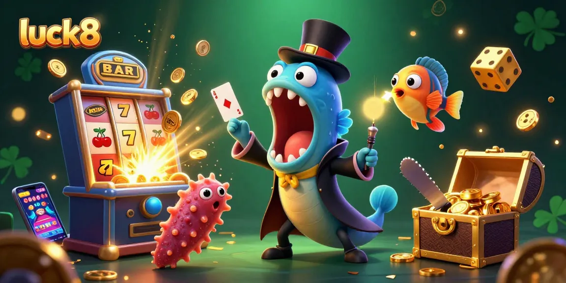 Engage with luck8's vibrant casino scene featuring dynamic characters and jackpot elements for thrilling gameplay.