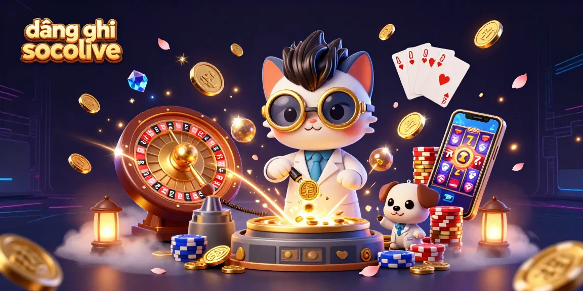 Engage in the thrilling world of đăng ký socolive with 3D cartoon characters in a dynamic casino scene.