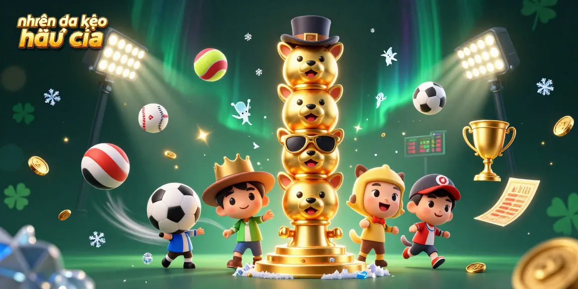 Engage with nhận định kèo nhà cái highlighted in vibrant sports betting scene featuring a totem pole with dynamic game elements.