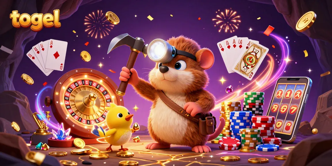 Experience the thrill of togel with a treasure hunter mole and stunning casino elements.