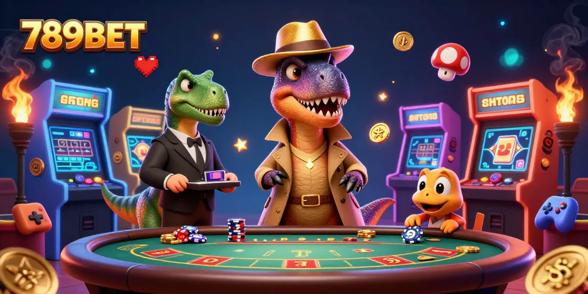 Experience thrilling action with 789BET's vibrant 3D casino illustration featuring playful characters.